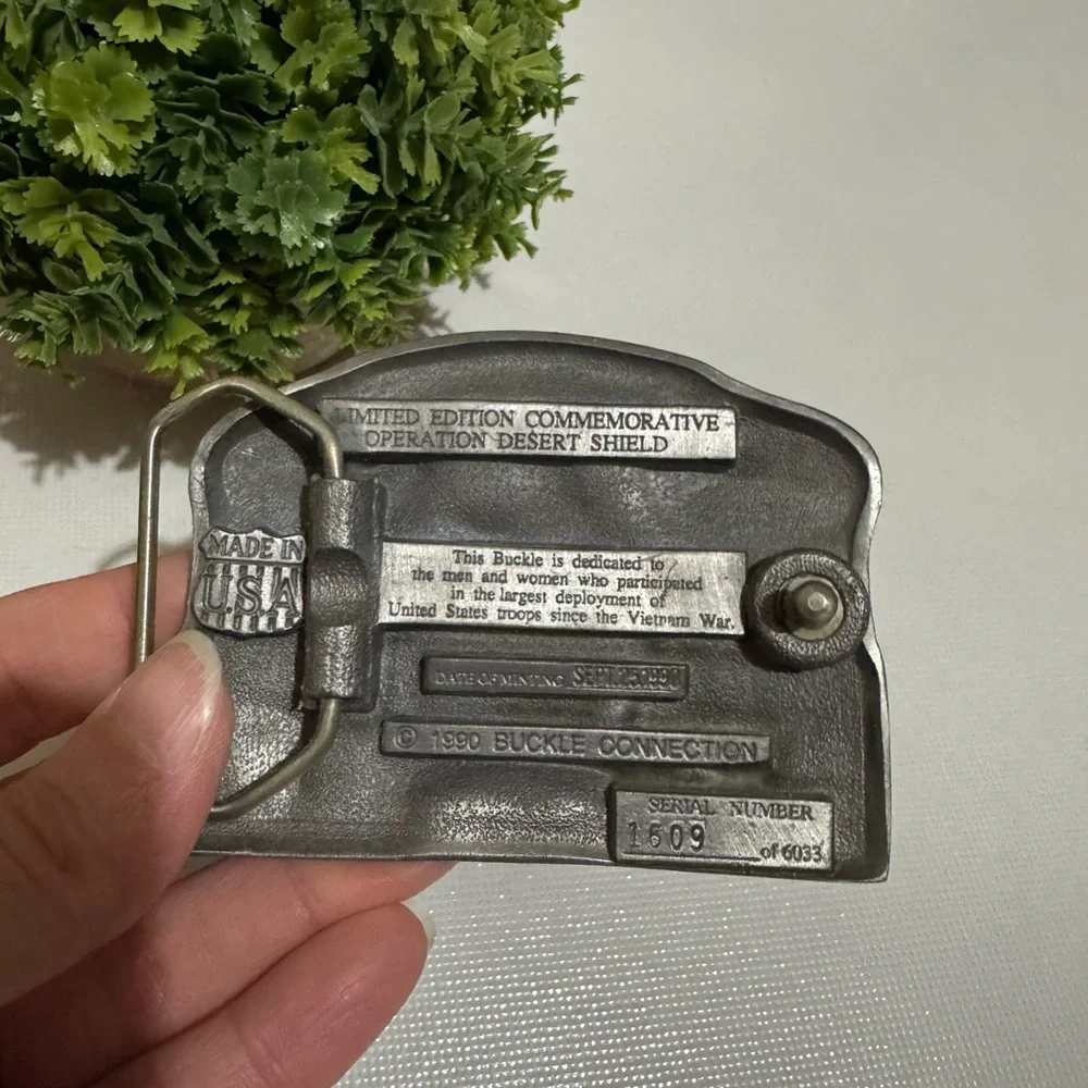 Vintage 1990 Belt Buckle Connection Limited Edition‎ Operation Desert Shield